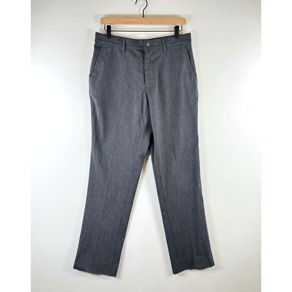 Mizzen Main Mens Pants Gray Chino Straight Performance Slim Fit Stretch 32x29 - Picture 1 of 9